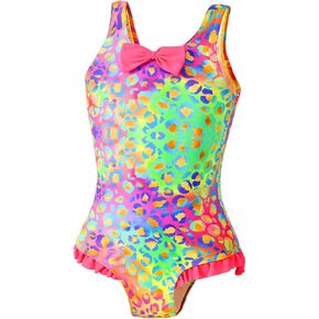 PinkSheep Girls Swimsuit, Pink Mermaid Toddler Girls Bathing Suit One Piece Swimsuit for 3 Year Old,UPF 50+ Quick Dry Stretchy in Kuwait