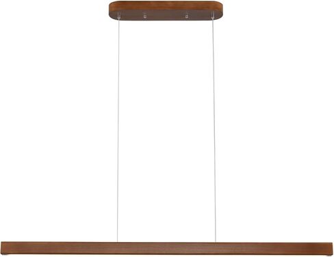 47" Black Linear Pendant Light Wooden Led Linear Pendant Light Fixtures Ceiling Hanging Dimmable Pendant Lights for Dining Room Kitchen Island Pool Table Lights Black Wood Finish in Saudi Arabia