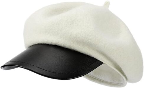 Women Classic Wool Blend Berets Elegant Flat Beret Caps Retro Peaked Cap Hats Autumn Winter Hat Solid Color in Saudi Arabia