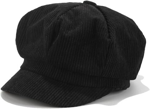 Women's Vintage Newsboy Cap - Peaked Brim Cotton Blend Hat for Casual Style in Saudi Arabia
