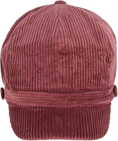 David & Young Women's Corduroy Cabbie Hat with Buttons in Saudi Arabia
