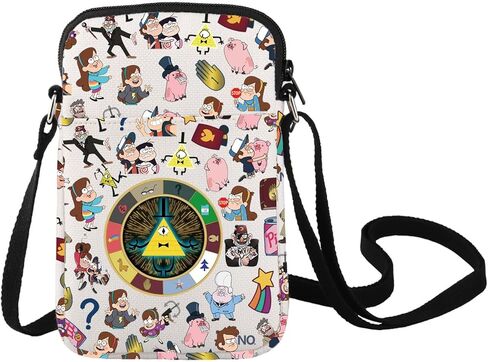 LEVLO Bill Cipher Crossbody Bag Mabel & Dipper Fans Gift Waddles Pig Shoulder Bag Gravity Movie Merchandise in Saudi Arabia