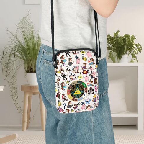 LEVLO Bill Cipher Crossbody Bag Mabel & Dipper Fans Gift Waddles Pig Shoulder Bag Gravity Movie Merchandise in Saudi Arabia
