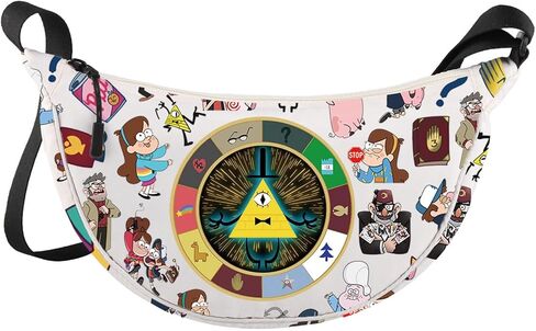 LEVLO Bill Cipher Crossbody Bag Mabel & Dipper Fans Gift Waddles Pig Shoulder Bag Gravity Movie Merchandise in Saudi Arabia