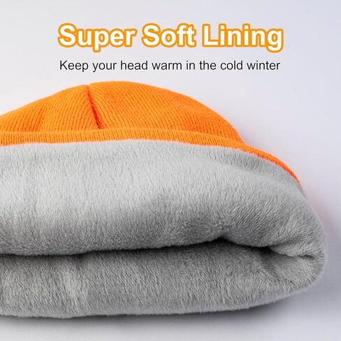 Etsfmoa Reflective Stripe Hat with Light,Fleece Lined Beanie for Men and Women,Type-c Rechargeable High Visibility LED Cap in Saudi Arabia