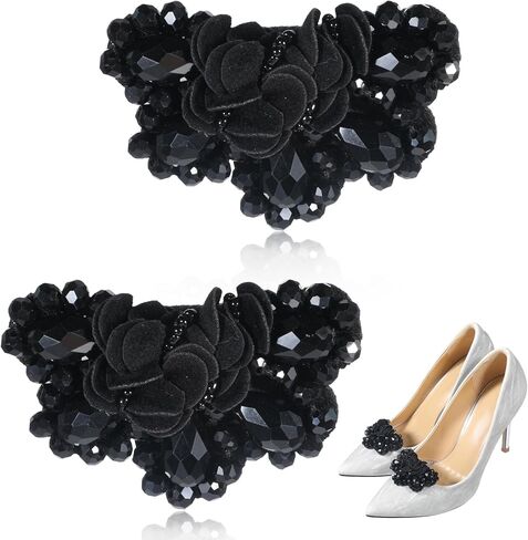 قطعتان من إبزيم الكعب العالي قابل للفصل، مشابك أحذية نسائية على شكل فيونكة، زينة أحذية مطرزة عتيقة، مشابك أحذية للكعب العالي المسطح للنساء وحفلات الزفاف وحفلات التخرج in Kuwait