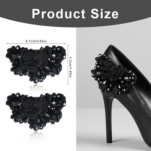 قطعتان من إبزيم الكعب العالي قابل للفصل، مشابك أحذية نسائية على شكل فيونكة، زينة أحذية مطرزة عتيقة، مشابك أحذية للكعب العالي المسطح للنساء وحفلات الزفاف وحفلات التخرج in Kuwait