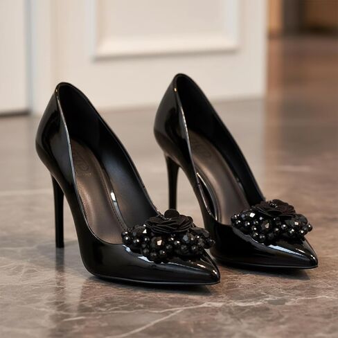 قطعتان من إبزيم الكعب العالي قابل للفصل، مشابك أحذية نسائية على شكل فيونكة، زينة أحذية مطرزة عتيقة، مشابك أحذية للكعب العالي المسطح للنساء وحفلات الزفاف وحفلات التخرج in Kuwait