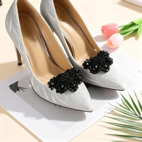 قطعتان من إبزيم الكعب العالي قابل للفصل، مشابك أحذية نسائية على شكل فيونكة، زينة أحذية مطرزة عتيقة، مشابك أحذية للكعب العالي المسطح للنساء وحفلات الزفاف وحفلات التخرج in Kuwait