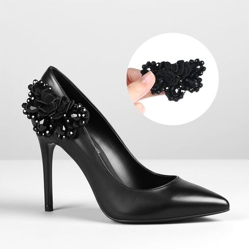 قطعتان من إبزيم الكعب العالي قابل للفصل، مشابك أحذية نسائية على شكل فيونكة، زينة أحذية مطرزة عتيقة، مشابك أحذية للكعب العالي المسطح للنساء وحفلات الزفاف وحفلات التخرج in Kuwait