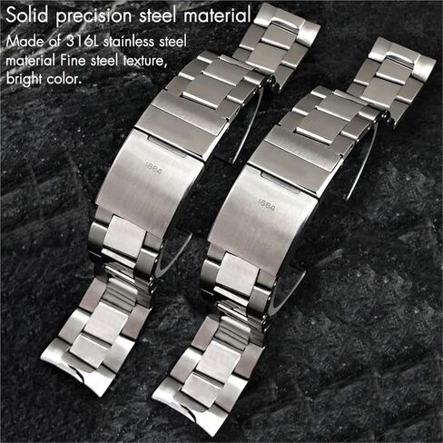 سوار ساعة صلب من الفولاذ المقاوم للصدأ بطرف منحني 22 مم، لأساور حزام ساعة بريتلينغ أفينجر الفضية in Kuwait