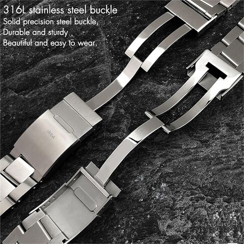 سوار ساعة صلب من الفولاذ المقاوم للصدأ بطرف منحني 22 مم، لأساور حزام ساعة بريتلينغ أفينجر الفضية in Kuwait