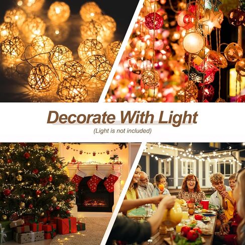 PATIKIL 3 Inch Wicker Rattan Balls, 6 Pcs Decorative Balls for Centerpiece Bowls Wedding Party Home Decor DIY Craft, Withered Tree in Saudi Arabia