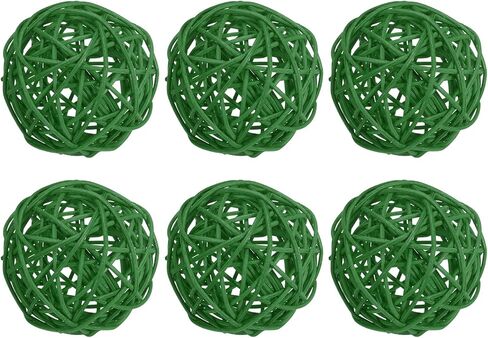 PATIKIL 3 Inch Wicker Rattan Balls, 6 Pcs Decorative Balls for Centerpiece Bowls Wedding Party Home Decor DIY Craft, Withered Tree in Saudi Arabia