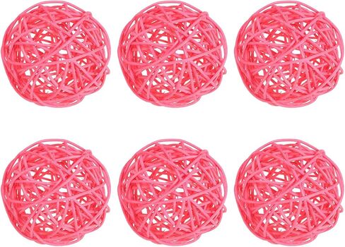 PATIKIL 3 Inch Wicker Rattan Balls, 6 Pcs Decorative Balls for Centerpiece Bowls Wedding Party Home Decor DIY Craft, Withered Tree in Saudi Arabia
