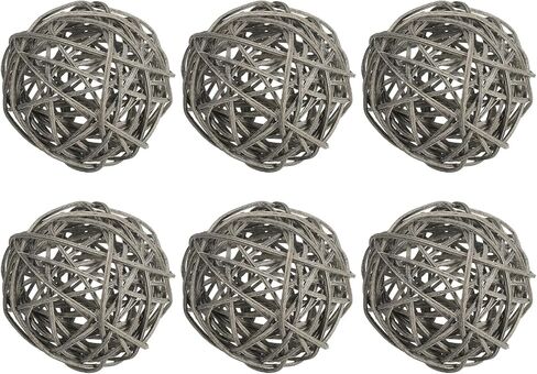 PATIKIL 3 Inch Wicker Rattan Balls, 6 Pcs Decorative Balls for Centerpiece Bowls Wedding Party Home Decor DIY Craft, Withered Tree in Saudi Arabia