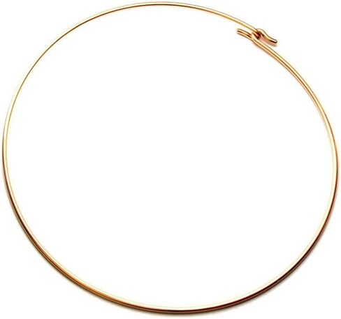 Handmade Choker Wire Necklace in Sterling Silver or 14 Karat Rolled Gold, Thick Wire Neck Collar in Kuwait