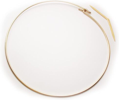 Handmade Choker Wire Necklace in Sterling Silver or 14 Karat Rolled Gold, Thick Wire Neck Collar in Kuwait