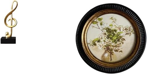 مجموعة منحوتة موسيقية من Fenteer، تمثال سطح المكتب، إطار صورة دائري، إطار صورة أوروبي عتيق من الراتنج، إطار صورة مزخرف عتيق مناسب لتقديم الهدايا in Kuwait
