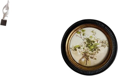 Fenteer تمثال الفن التجريدي الحديث الراتنج النحت إطار الصورة المستديرة تصميم الأوروبي الرجعية خمر إطار الصورة وضعت من الراتنج مناسبة للمعيشة المنزلية in Kuwait