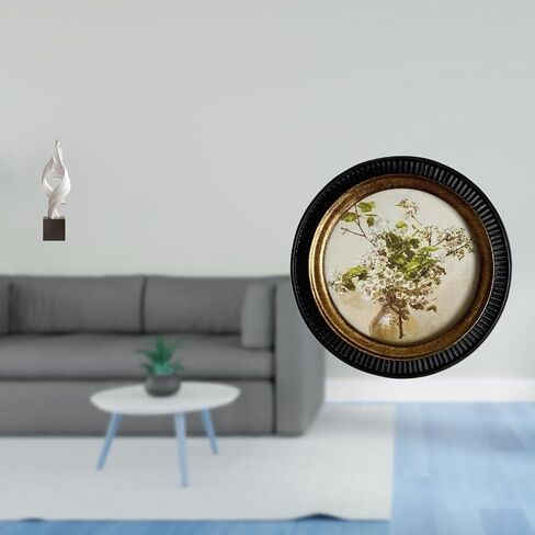 Fenteer تمثال الفن التجريدي الحديث الراتنج النحت إطار الصورة المستديرة تصميم الأوروبي الرجعية خمر إطار الصورة وضعت من الراتنج مناسبة للمعيشة المنزلية in Kuwait