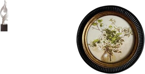 Fenteer تمثال الفن التجريدي الحديث الراتنج النحت إطار الصورة المستديرة تصميم الأوروبي الرجعية خمر إطار الصورة وضعت من الراتنج مناسبة للمعيشة المنزلية in Kuwait