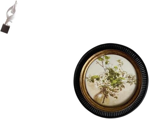 Fenteer تمثال الفن التجريدي الحديث الراتنج النحت إطار الصورة المستديرة تصميم الأوروبي الرجعية خمر إطار الصورة وضعت من الراتنج مناسبة للمعيشة المنزلية in Kuwait