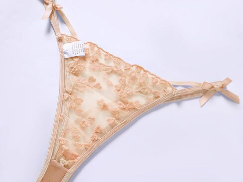 Women’s Black Lace Lingerie Set - Sexy Bra & Panty with Bow Details, Sheer Floral Design in Saudi Arabia