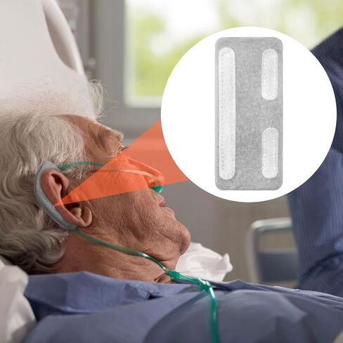 2Pcs Nasal Cannula Ear Cushions, Breathable Oxygen Ear Protectors for Oxygen Tubing, Soft Loop Design Comfort Ear Pads for Ear Pain Relieve, Eyeglasses, Oxygen Users - Grey in Saudi Arabia