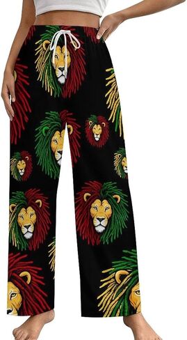Women's Pajama Pants High Waisted Lounge Pajama Pants with Pockets Drawstring in Saudi Arabia