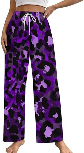 Women's Pajama Pants High Waisted Lounge Pajama Pants with Pockets Drawstring in Saudi Arabia