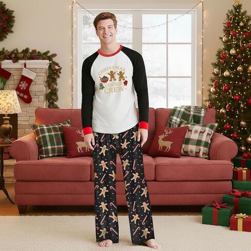 Family Christmas Pajamas Matching Sets, christmas pjs for Couples, Jammies for Family Photos & Holiday Celebrations in Saudi Arabia
