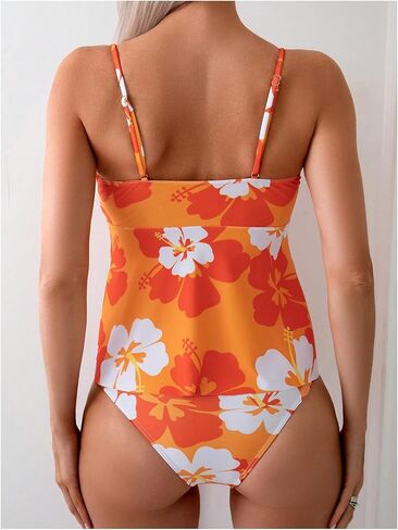 QJQ المرأة 2 قطعة الأزهار طباعة Tankini عالية الخصر مجموعة البكيني مثير ملابس السباحة لباس سباحة 2026 ملابس الصيف in Kuwait