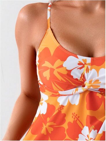 QJQ المرأة 2 قطعة الأزهار طباعة Tankini عالية الخصر مجموعة البكيني مثير ملابس السباحة لباس سباحة 2026 ملابس الصيف in Kuwait