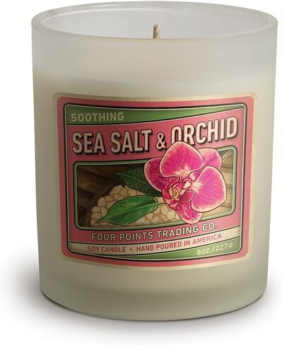 Sea Salt and Orchid 8 Oz Scented Soy Aromatherapy Candle w/Jar in Saudi Arabia