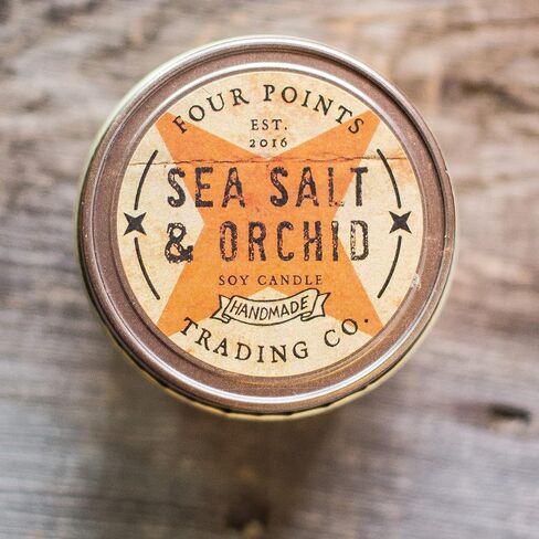 Sea Salt and Orchid 8 Oz Scented Soy Aromatherapy Candle w/Jar in Saudi Arabia