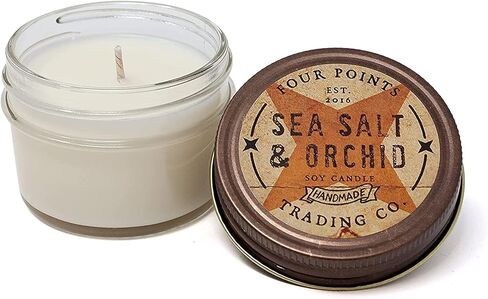 Sea Salt and Orchid 8 Oz Scented Soy Aromatherapy Candle w/Jar in Saudi Arabia