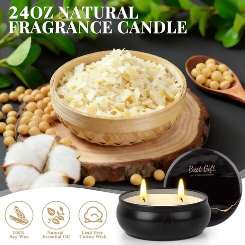 Mens Scented Candle Gift Set 4 Pack Men Candles for Home Scented, 24oz Soy Candle 240 Hour Mens Scented Candle Gift Set for Dad, Boyfriend, Husband Birthday, Valentine, Christmas, Anniversary Present in Saudi Arabia