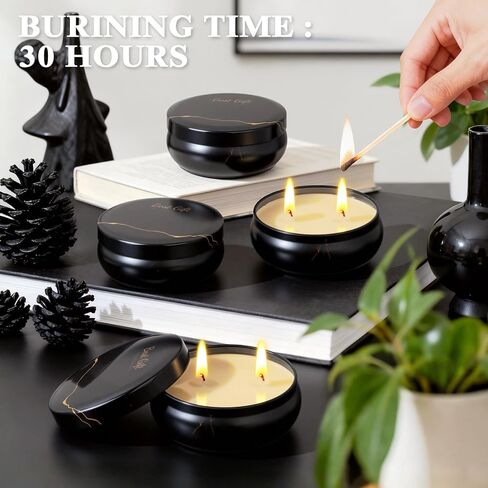 Mens Scented Candle Gift Set 4 Pack Men Candles for Home Scented, 24oz Soy Candle 240 Hour Mens Scented Candle Gift Set for Dad, Boyfriend, Husband Birthday, Valentine, Christmas, Anniversary Present in Saudi Arabia