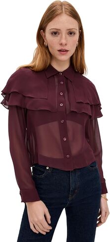 FRAME Women's The Silk Cape Blouse in Saudi Arabia