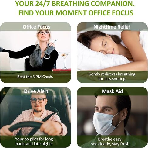 Peppermint Nose Clip 6-Pack, Nasal Diffuser Self Care, Natural Mint Oil Aromatherapy for Breathing Under Your Mask/Driving/Working/Study, Instant Energy Boost Nasal Congestion Relief, 48-Hour Lasting in Saudi Arabia
