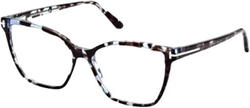 إطار نظارة طبية على شكل فراشة من Tom Ford FT5812-B + حزمة مع طقم تنظيف النظارات eSHADES، 53 مم، لون هافان (53 مم) in Kuwait