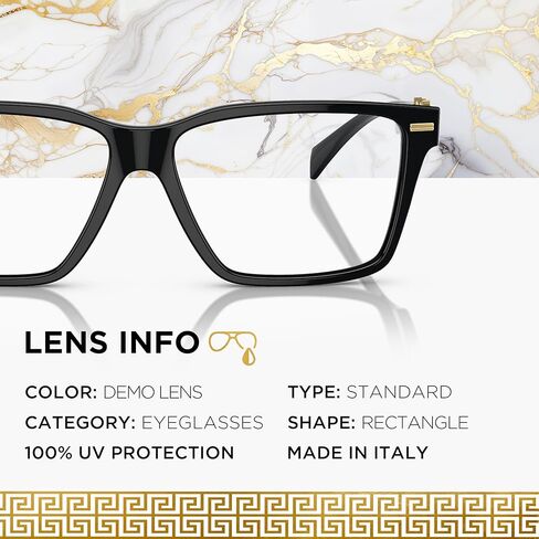 VERSACE VE3335 Medusa RECTANGLE Shape Eyeglass with Luxury Eyewear kit in Saudi Arabia