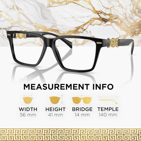 VERSACE VE3335 Medusa RECTANGLE Shape Eyeglass with Luxury Eyewear kit in Saudi Arabia