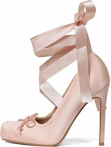 Oiamenne Women's Satin Ballerina Stiletto-Heels for Wedding and Dressy in Saudi Arabia