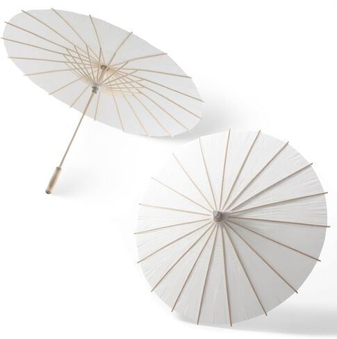 33 Inch White Paper Umbrella for Wedding, Chinese Japanese Decoration Oiled Paper Parasol Umbrellas for DIY Painting Craft, Wedding, Bridal Party, Ceiling Decoration in Saudi Arabia