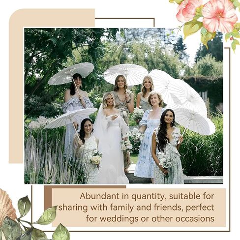 33 Inch White Paper Umbrella for Wedding, Chinese Japanese Decoration Oiled Paper Parasol Umbrellas for DIY Painting Craft, Wedding, Bridal Party, Ceiling Decoration in Saudi Arabia