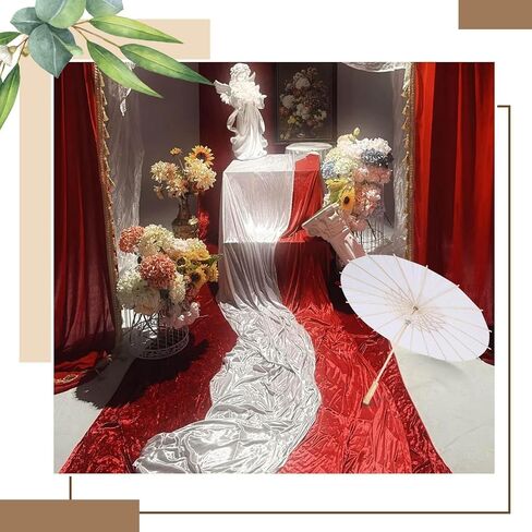 33 Inch White Paper Umbrella for Wedding, Chinese Japanese Decoration Oiled Paper Parasol Umbrellas for DIY Painting Craft, Wedding, Bridal Party, Ceiling Decoration in Saudi Arabia
