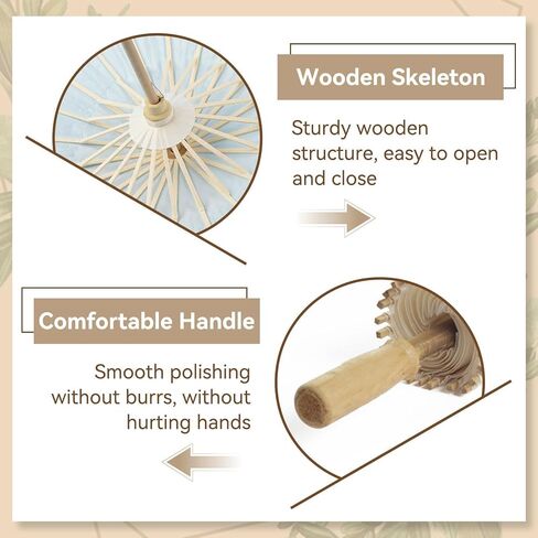 33 Inch White Paper Umbrella for Wedding, Chinese Japanese Decoration Oiled Paper Parasol Umbrellas for DIY Painting Craft, Wedding, Bridal Party, Ceiling Decoration in Saudi Arabia