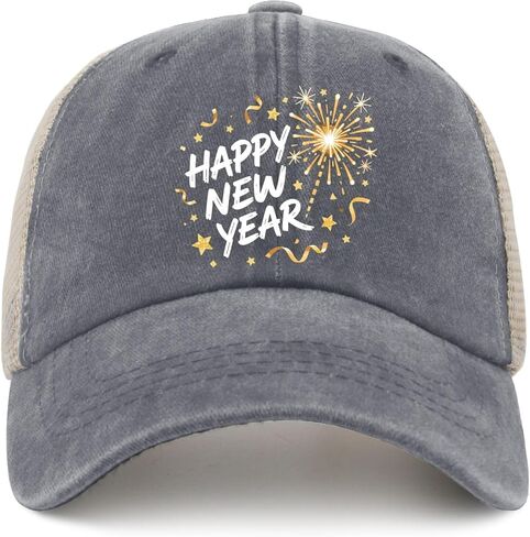 Happy New Year Baseball Hat Cycling Caps for Men in Saudi Arabia